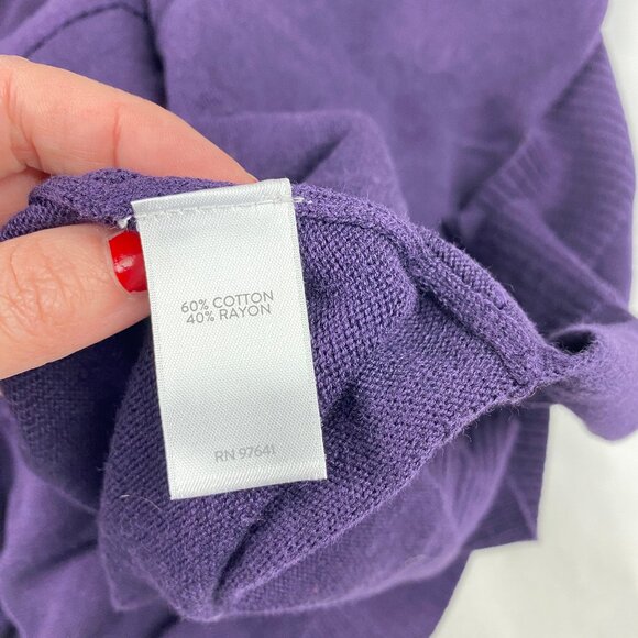 NWT J. Jill V-Neck Long Cardigan Sweater Women's Size Large Purple - Picture 13 of 14